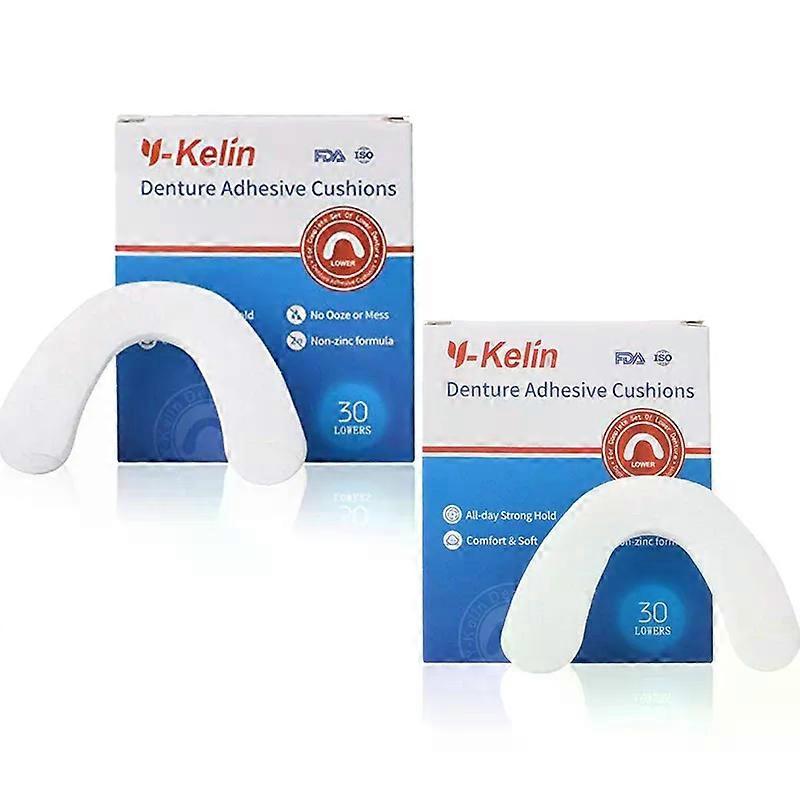 Gaibosi Y-Kelin Unteres Prothesen-Klebekissen 60 Pads Streifen (2er-Pack)