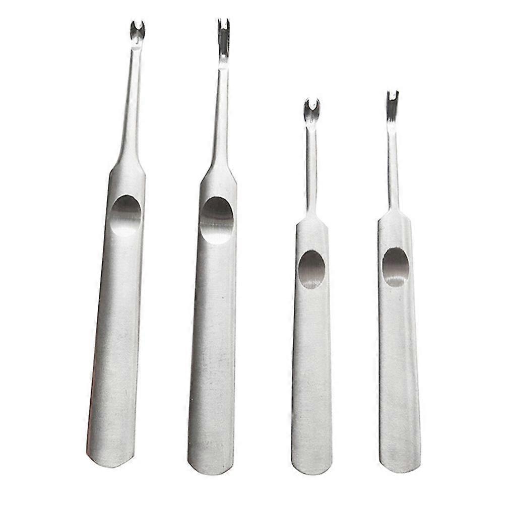 4pcs Stitching Groover Trimmer Slotting Machine U and V Shaped diy Hand Making Leather Tools for Leather Carving Work (Silver)