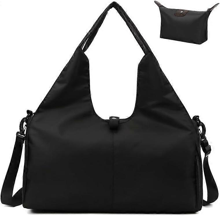 حقيبة حصيرة يوغا ، حقيبة رياضية رياضية للنساء ، حقيبة يوغا خفيفة الوزن مع حزام يوغا ، حقيبة رياضية كبيرة ، حقيبة يوغا مقاومة للماء مع حجرة أحذية وحقيبة مبللة