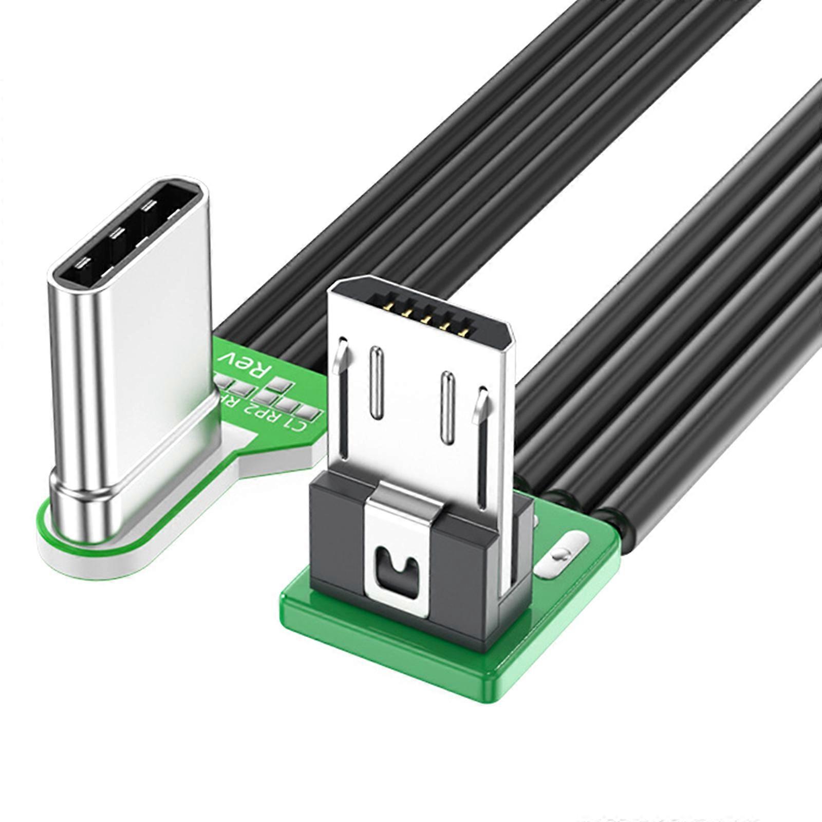 Type C to USB 5Pin Connection Wire Fast Data Transmission Charging Cable Right/Left Angled Optional for Electronics Multicolor