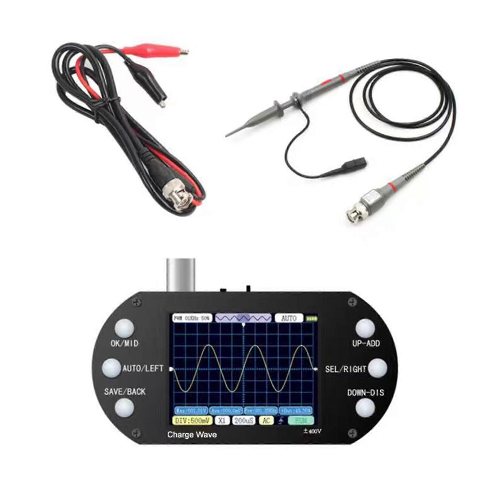 Professional Portable Mini Handheld Digital Tablet Oscilloscope Signal Generator 200Khz Bandwidth 2.5Mhz Sampling Rate