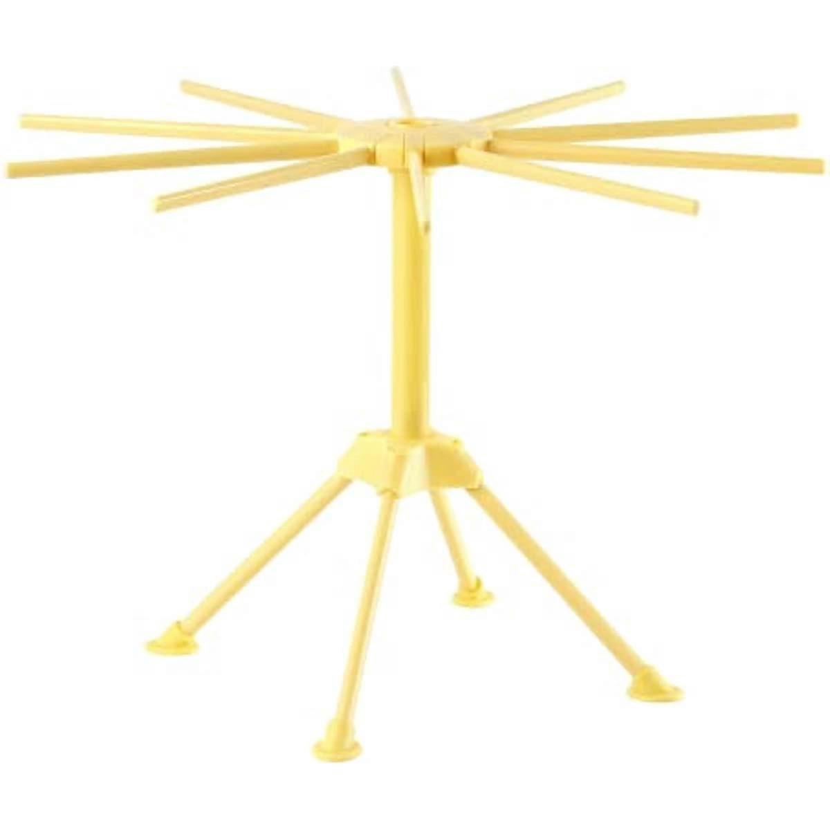 Foldable Pasta Drying Rack, Plastic Collapsible Spaghetti Hanger Noodle Dryer Stand with 10 Bar Handles for Homemade Fresh Pasta,Stable,Easy Storage