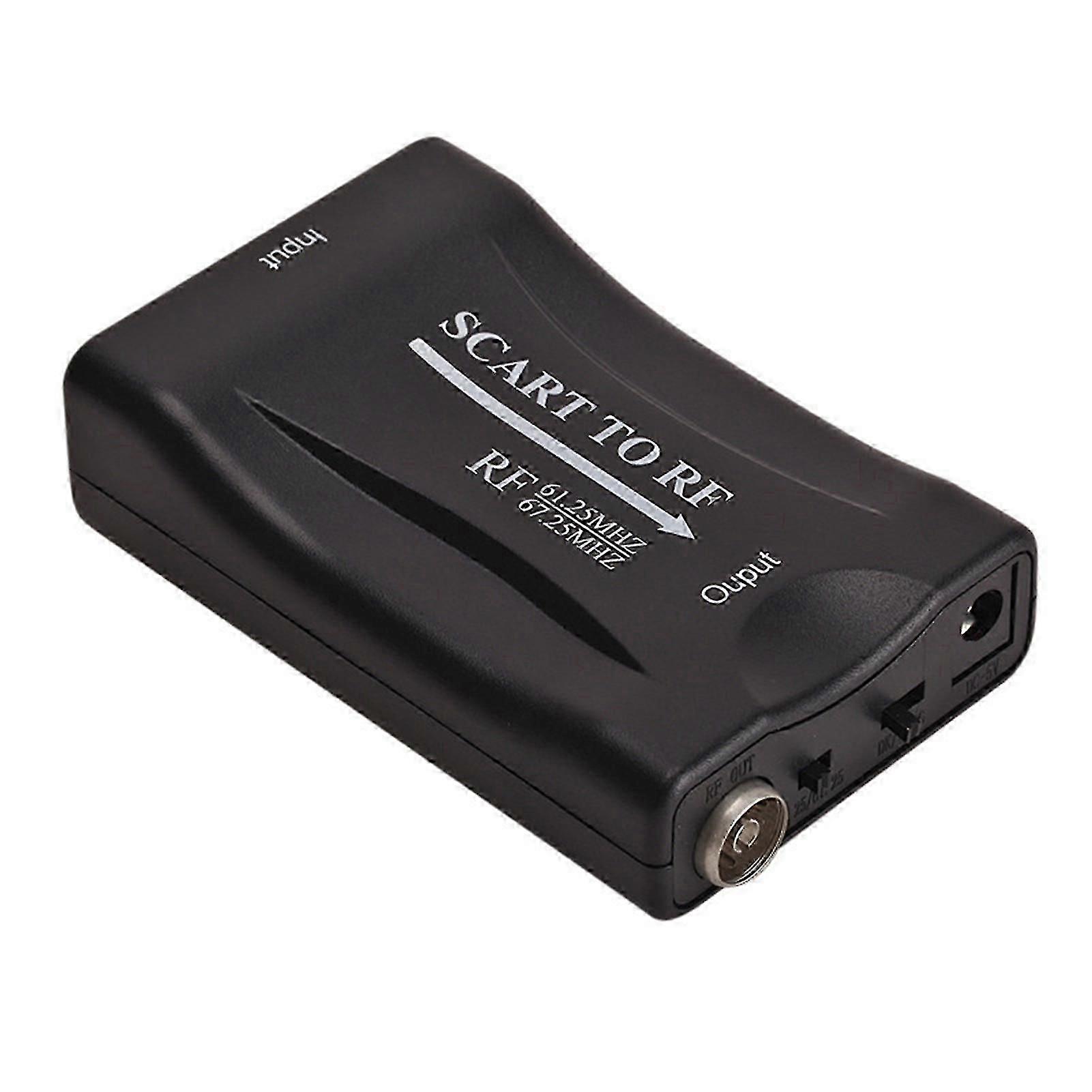 Mini 67.25mhz Scart to Rf vysokofrekvenční výstupní video signál Converter adaptér