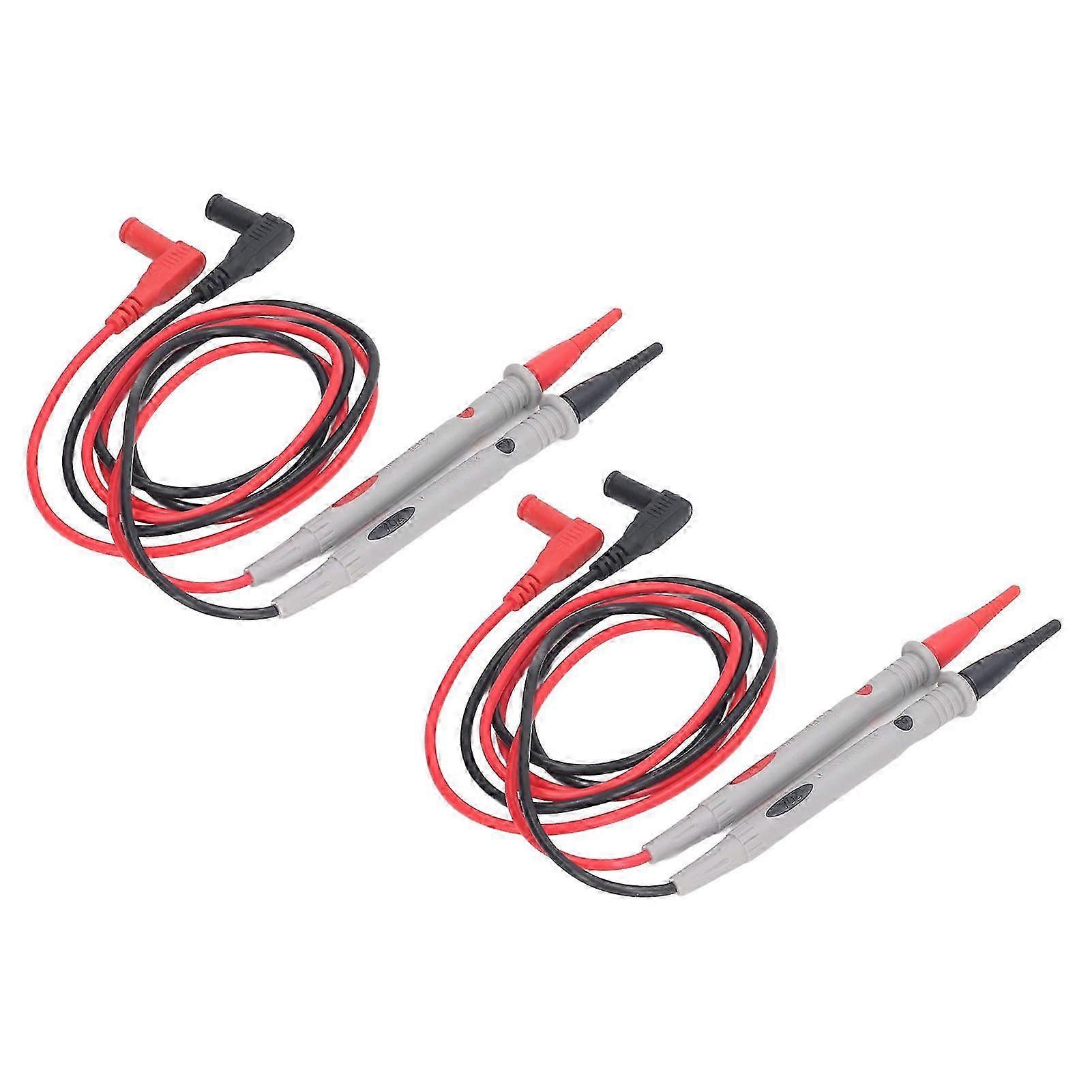 2 Sets Multimeter Test Leads Silicone Testing Probe Needles Electrical Test Wire Kit Universal 1000V 20A