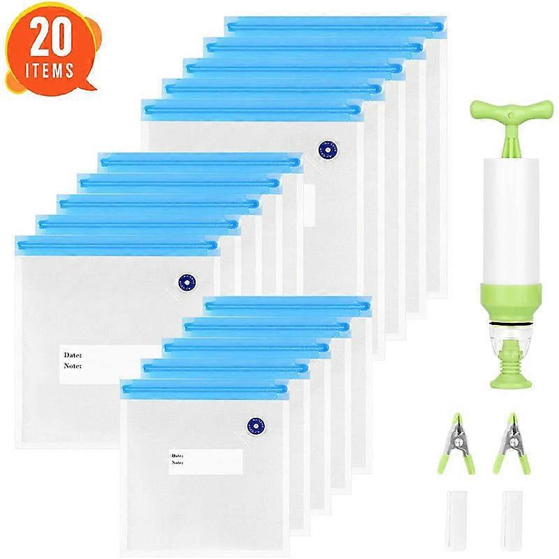 Eco-Friendly Sous Vide Kit, Keep Food Freshness Flavor with Reinforced Vacuum Bags, Universal Compatibility for Any Sous Vide Cooker, Includes 15