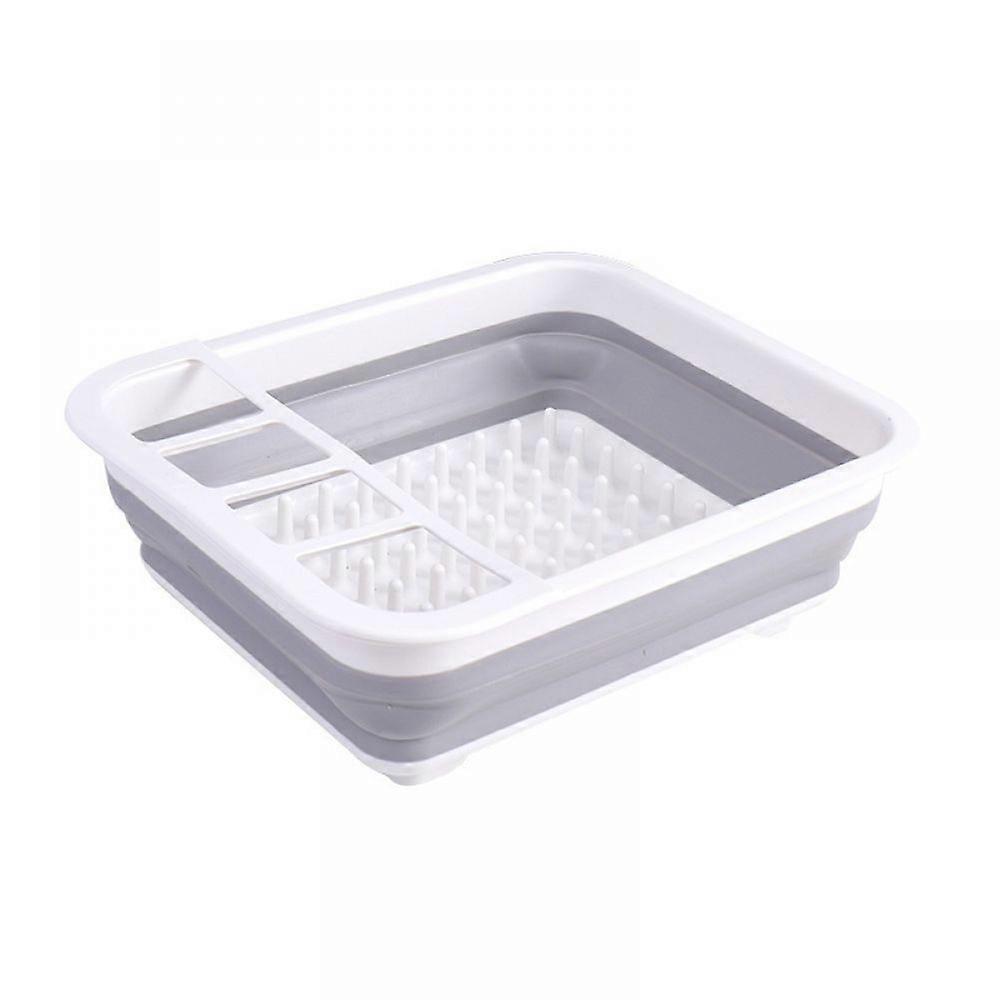 Versatile Collapsible Dish Drying Rack, Ergonomical User Friendly Design Space Saving Kitchen Storage for Regular Non-Slip Silicone Handles Heavy