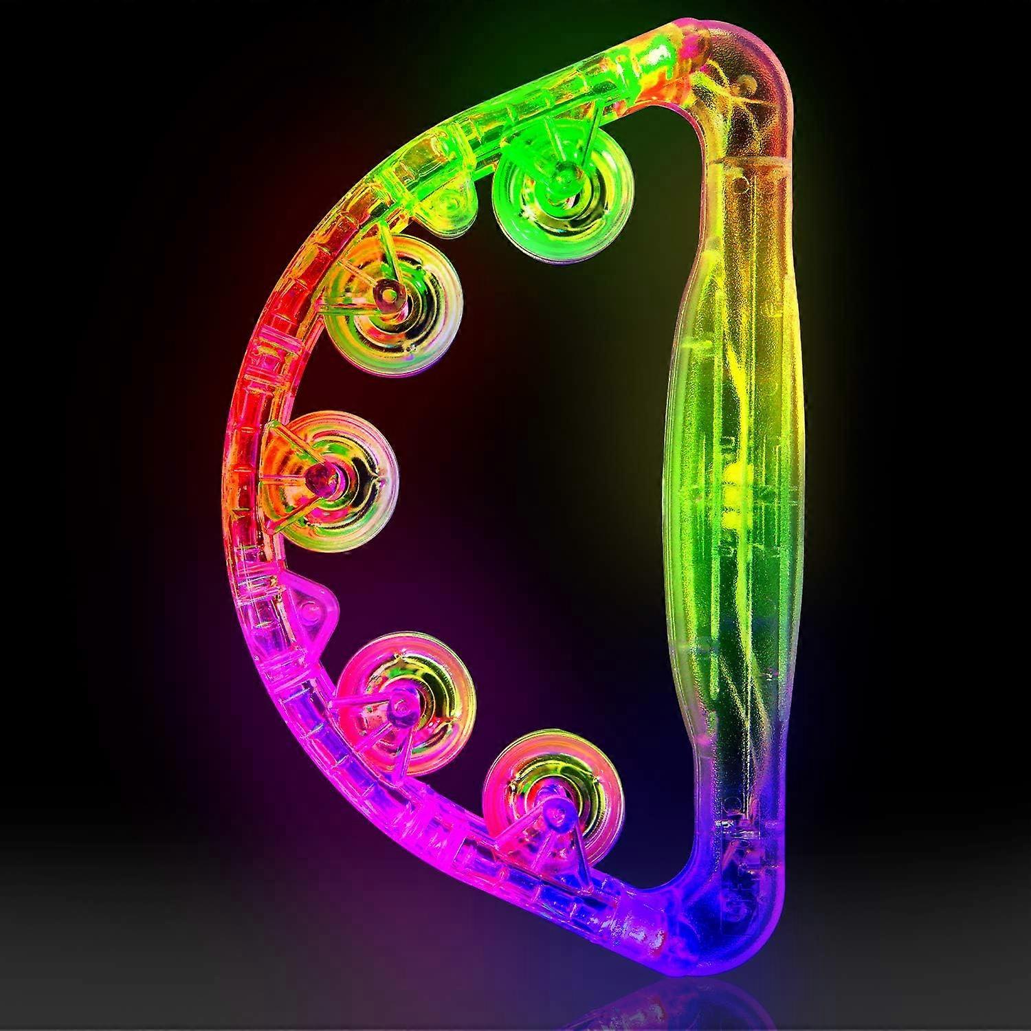 Concert Companion: Led Tambourine With High Quality Plastic And 3 Flashing Modes For Memorable Nightlife