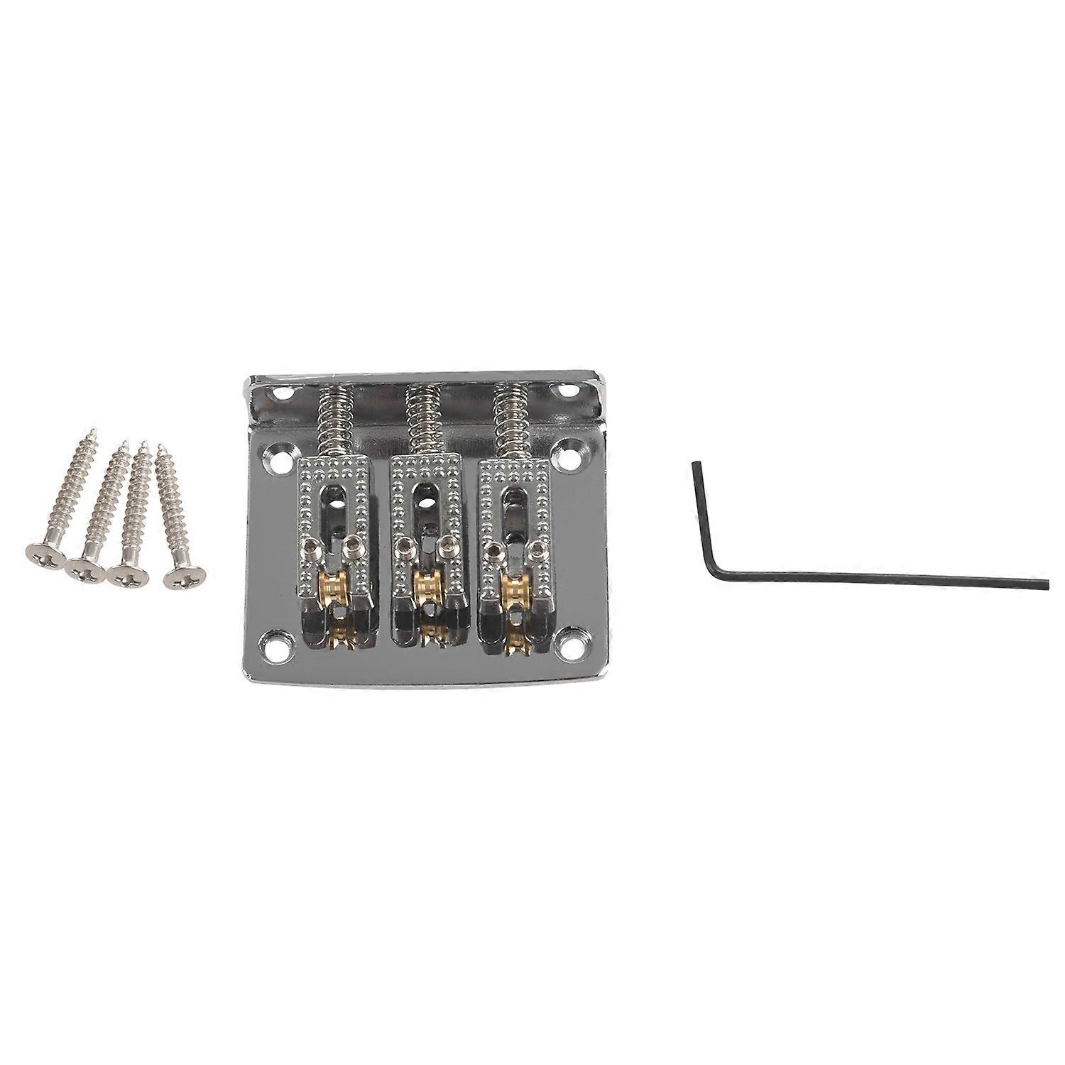 Guitar Bridge Tail 3 String Guitar Replacement Argento