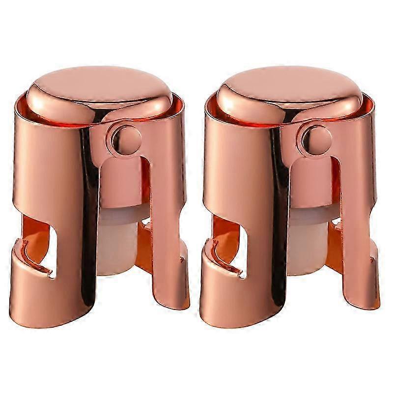 Champagne Stoppers Stainless Steel Saver Set, Durable Wine Bottle Sealer, Fits Standard Bottles, Easy to Use