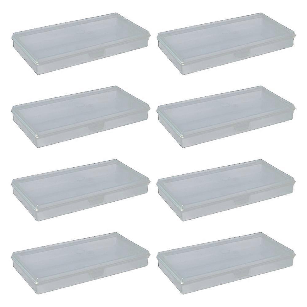 Rectangular empty mini transparent plastic storage box container