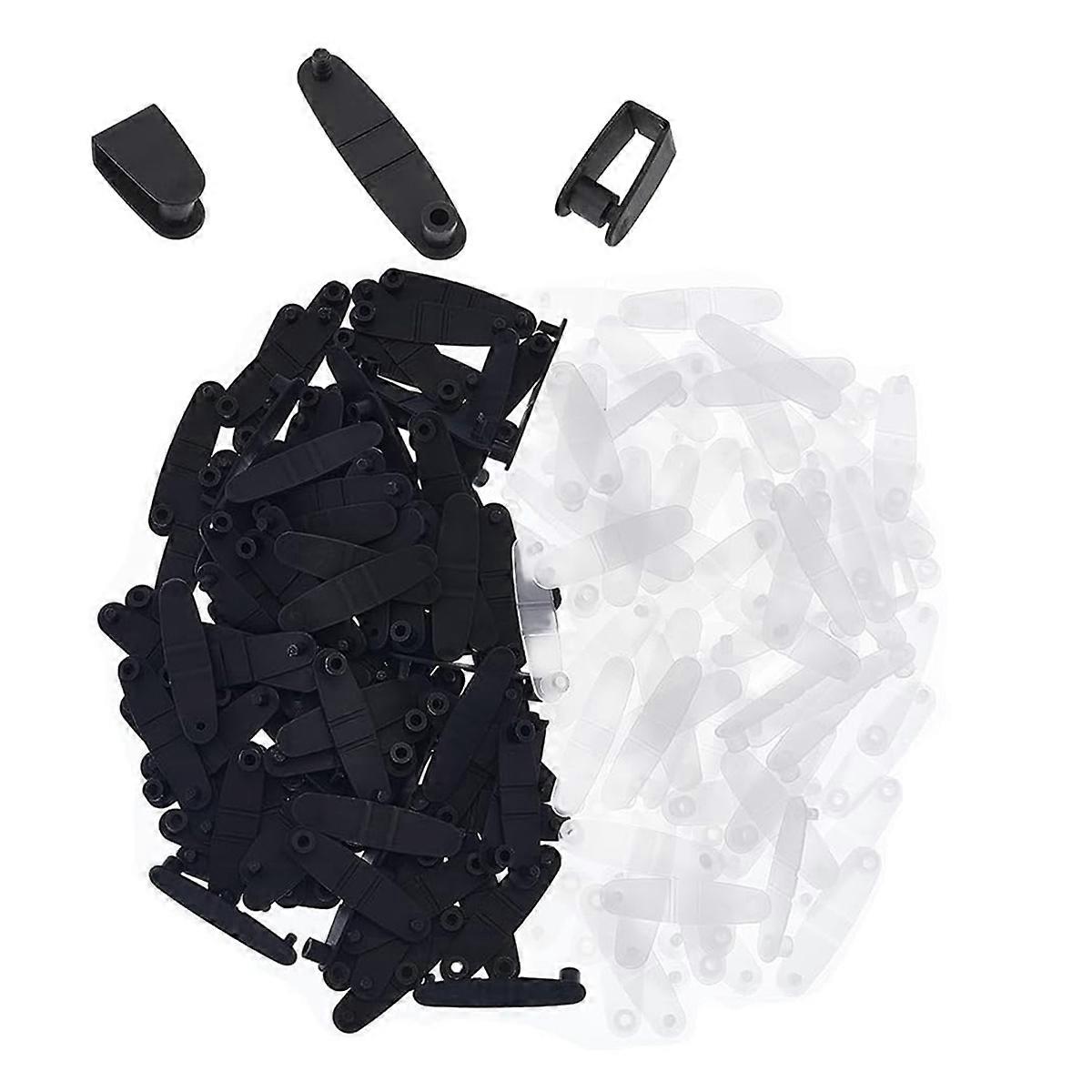 200 Pcs Plastic Keychain Clips Keychain Connector Snap Tabs