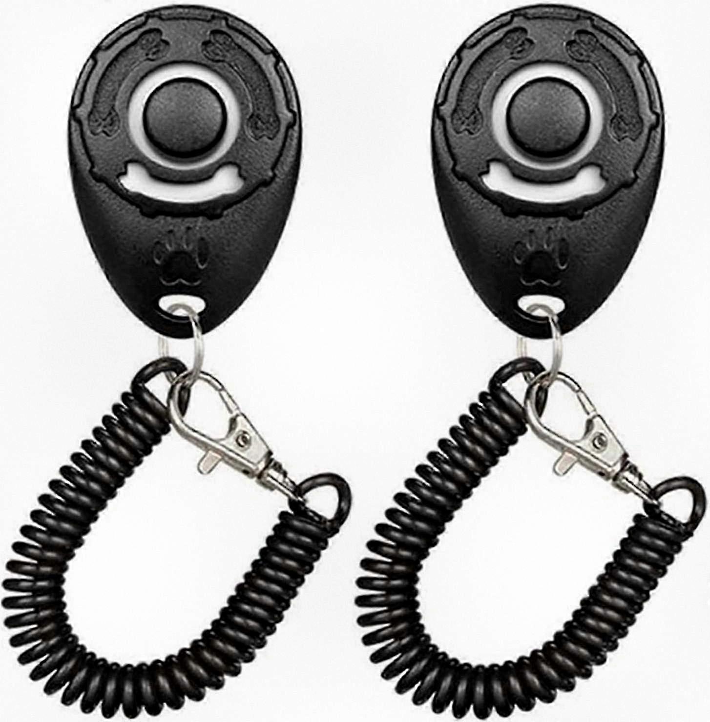 2 Pack Professional Dog Training Clickers with Whistle for Effective Pet Behavior Training.
