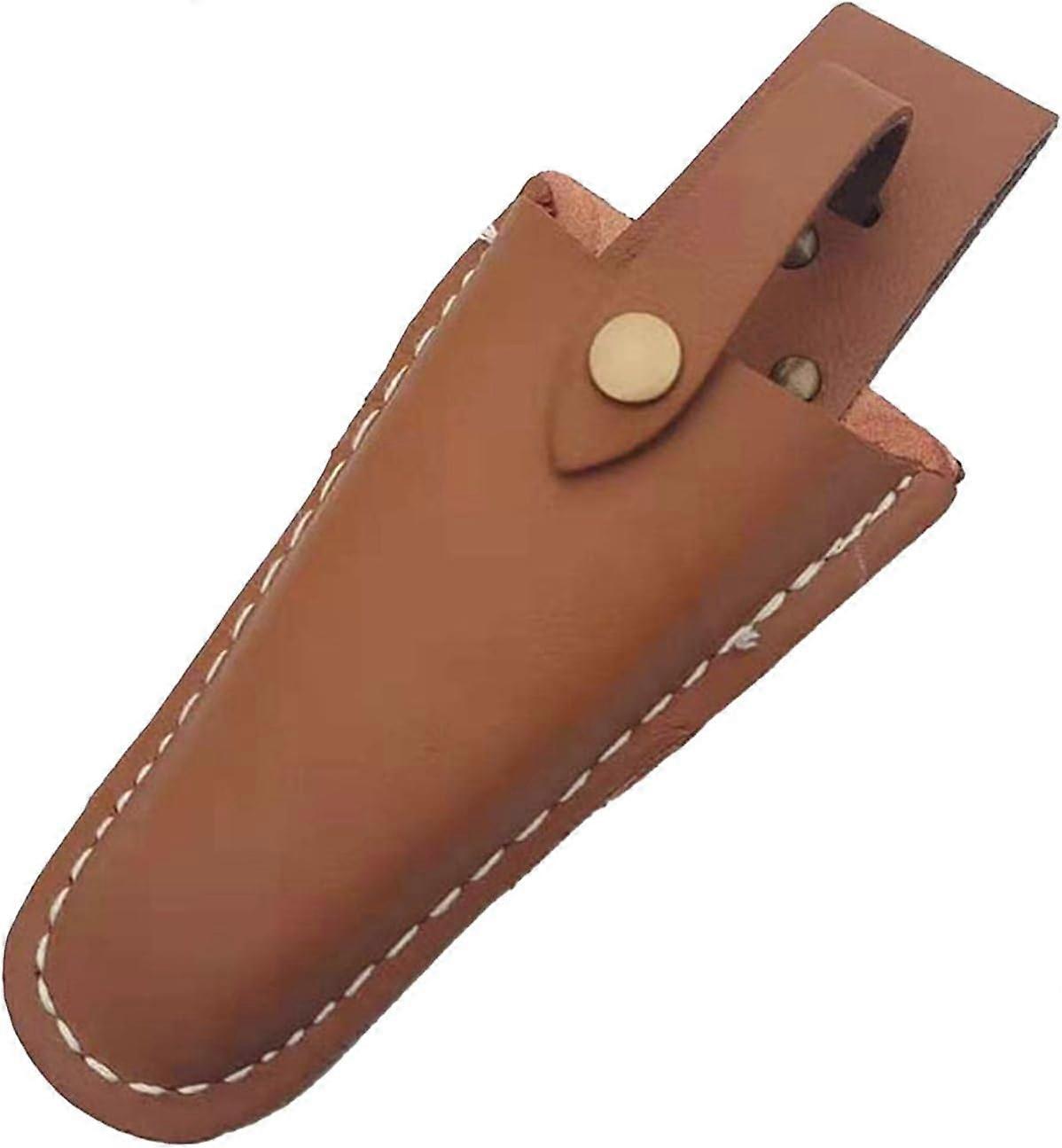 Pruning shears & measuring wood, leather sheath, tool case, belt bag with loop, garden pruning shears, scissors or garden knife leather case (1)