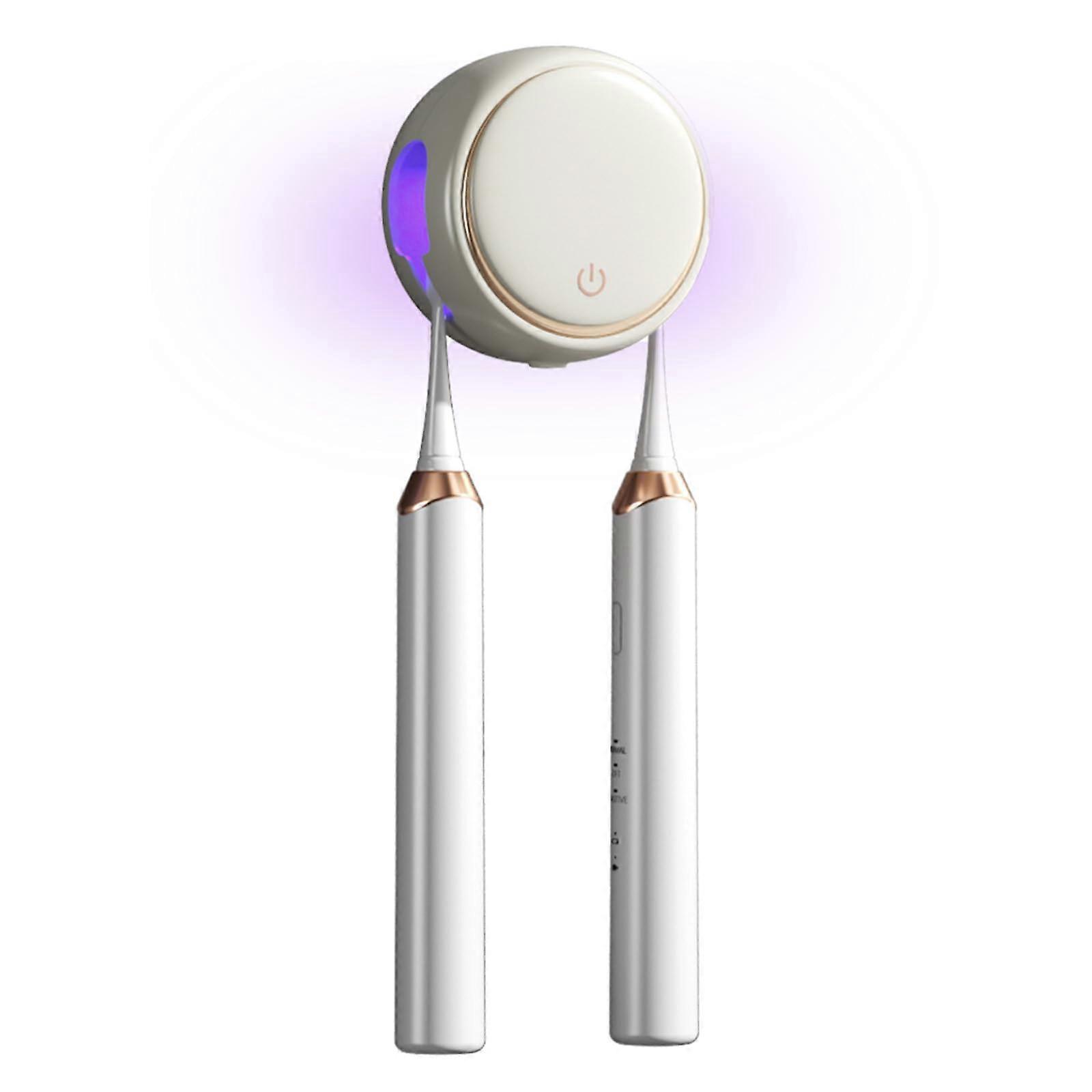 Rechargeable Toothbrush Holder with 2 Slots for Home and Travel, Compact Design, Easy Clean, Durable Material