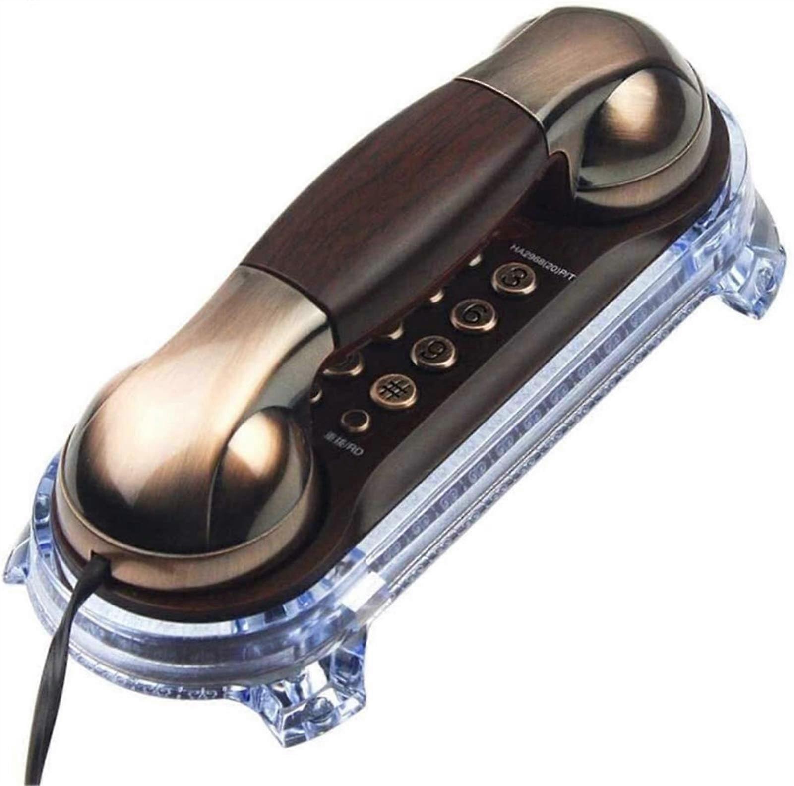 Wired Retro Antique Mini Telephone for Home Decorations Desktop