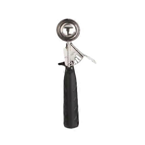 SLDS230P Disher, size-30, 1 oz., Round Bowl, Thumb Style, one-Piece Color-Coded Handle, 18/8 Stainless Steel, Black, NSF