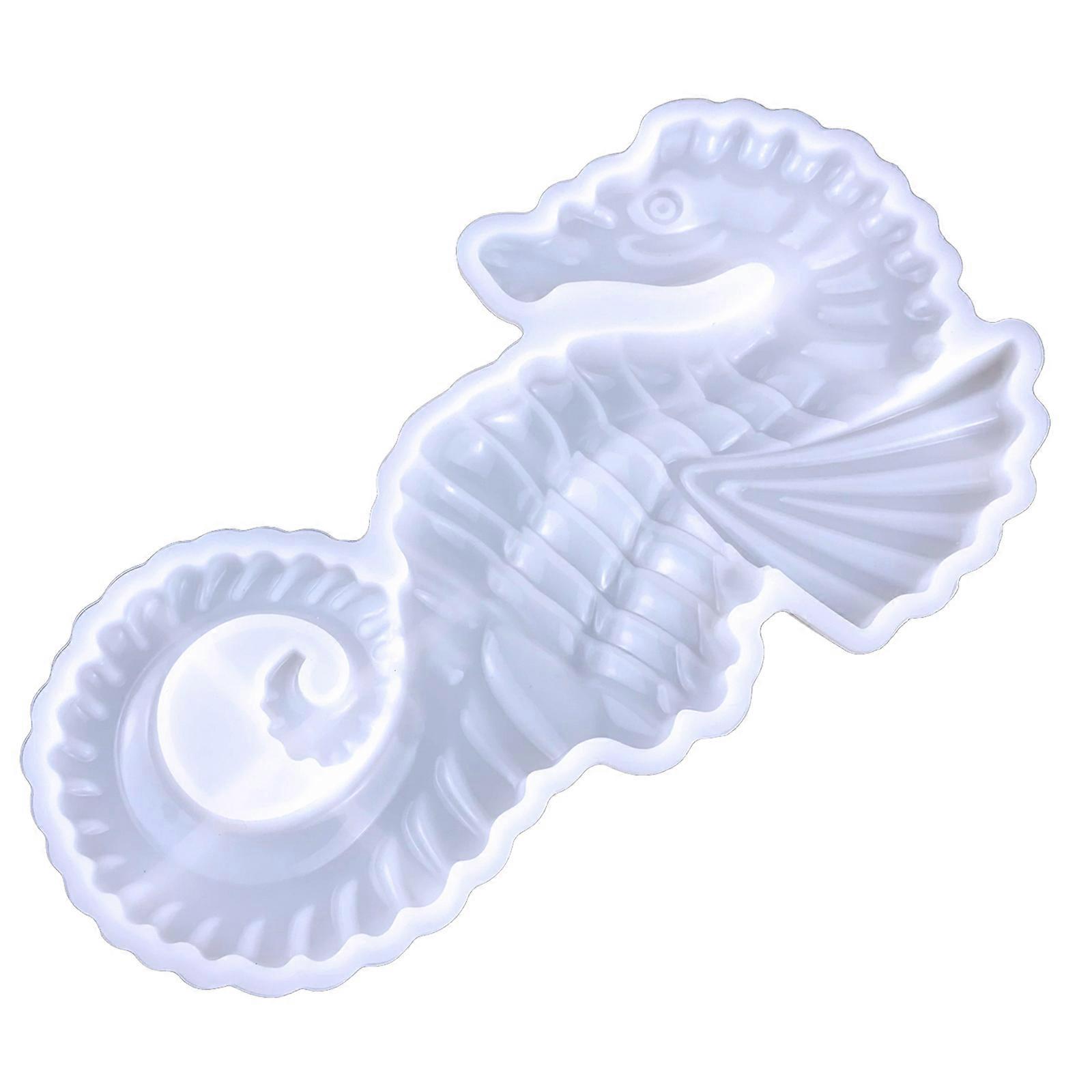 Stereo väggbonad silikonform alla hjärtans dag sjöhäst dekorform DIY skrivbordsprydnader hänge epoxihartsform klar