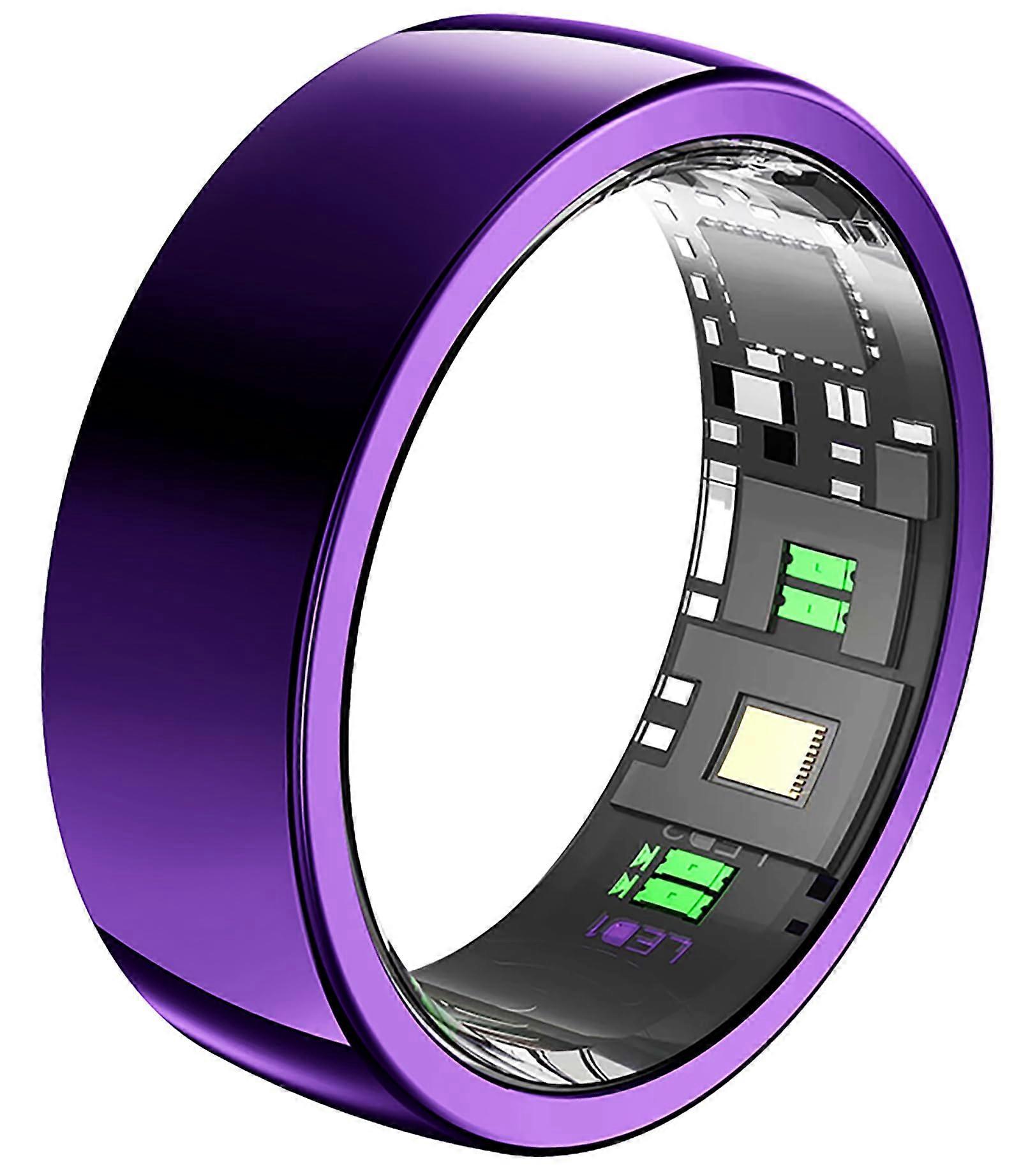 Smart Ring Fitness Rings for Women Men Heart Rate Sleep Ring Step Counter Calorie Pedometer Rings Sports Exercise Fitness Tracker Purple