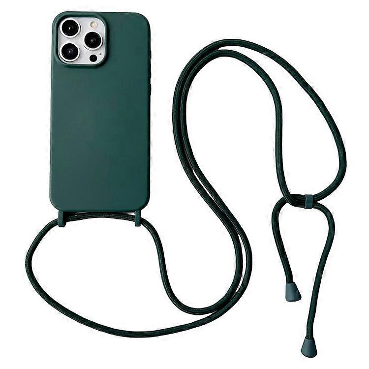 Compatível com iPhone 13 Pro Capa de Cordão Transversal Capa de Telefone Protetora de Silicone Líquido