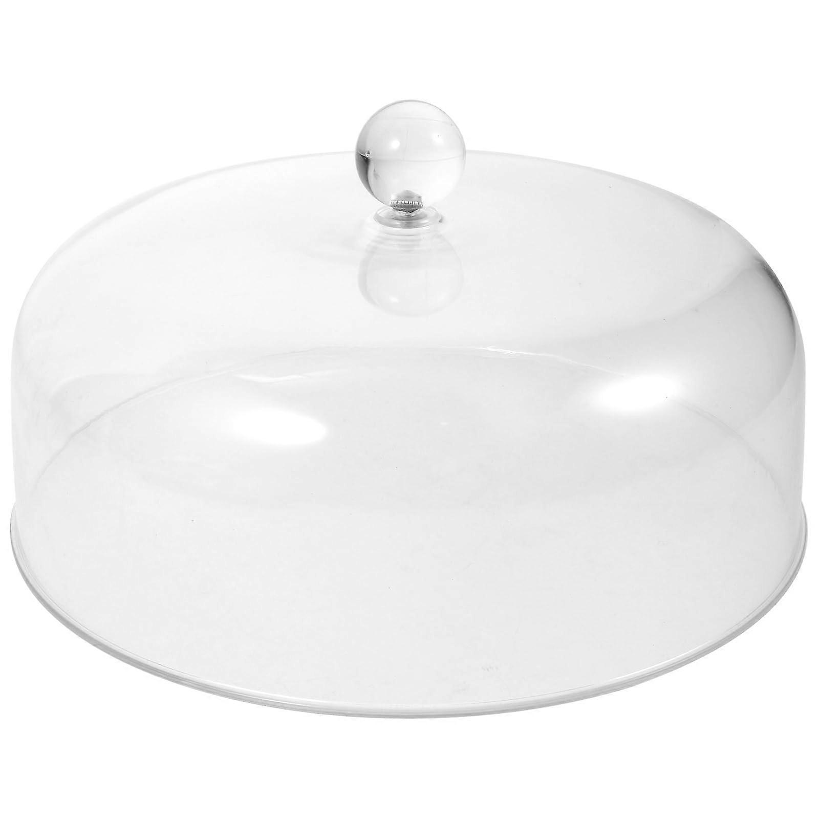 9" Clear Acrylic Cake Dome Cover with Knob - Round Dessert Display Cloche for Weddings, Parties, and Hotels