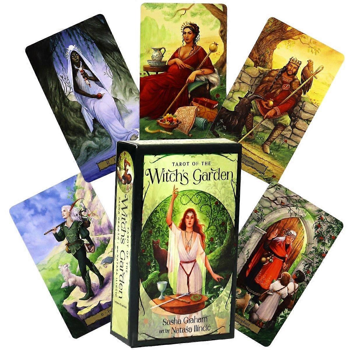 Witch's Garden Tarot Deck - Waite Tarot Cards Set Beginners