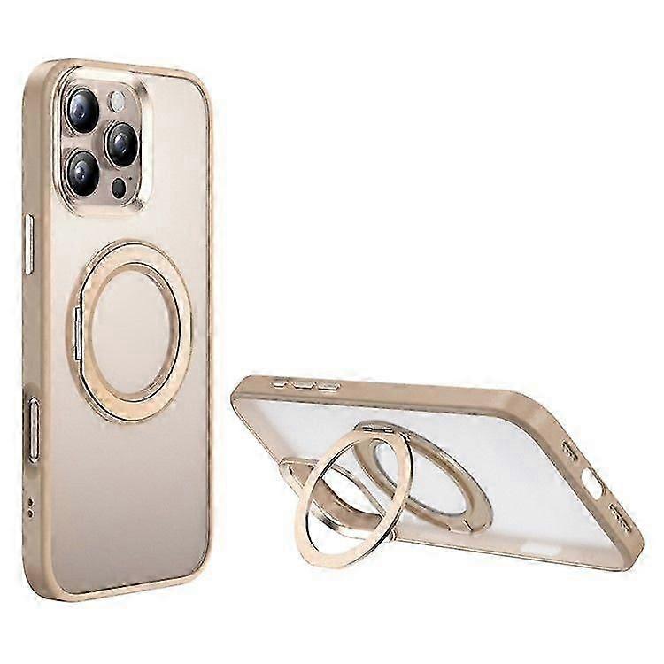 For iPhone 16 Pro Max Case Rotating Magnetic Kickstand TPU + PC Protective Cover