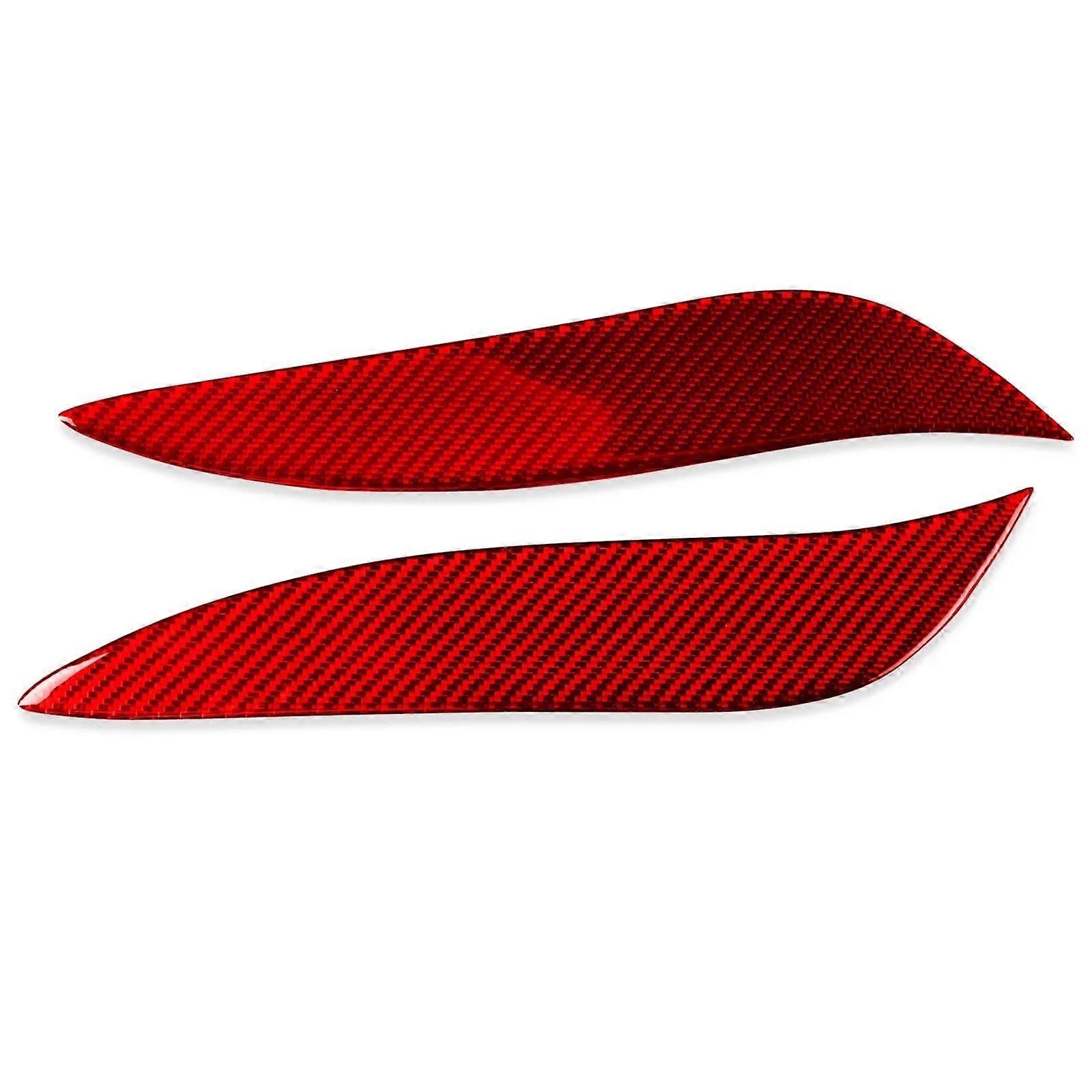 Car Front Headlight Eyebrow Eyelids Stickers Compatible Toyota with Corolla 2008 2009 2010 2011(Red)