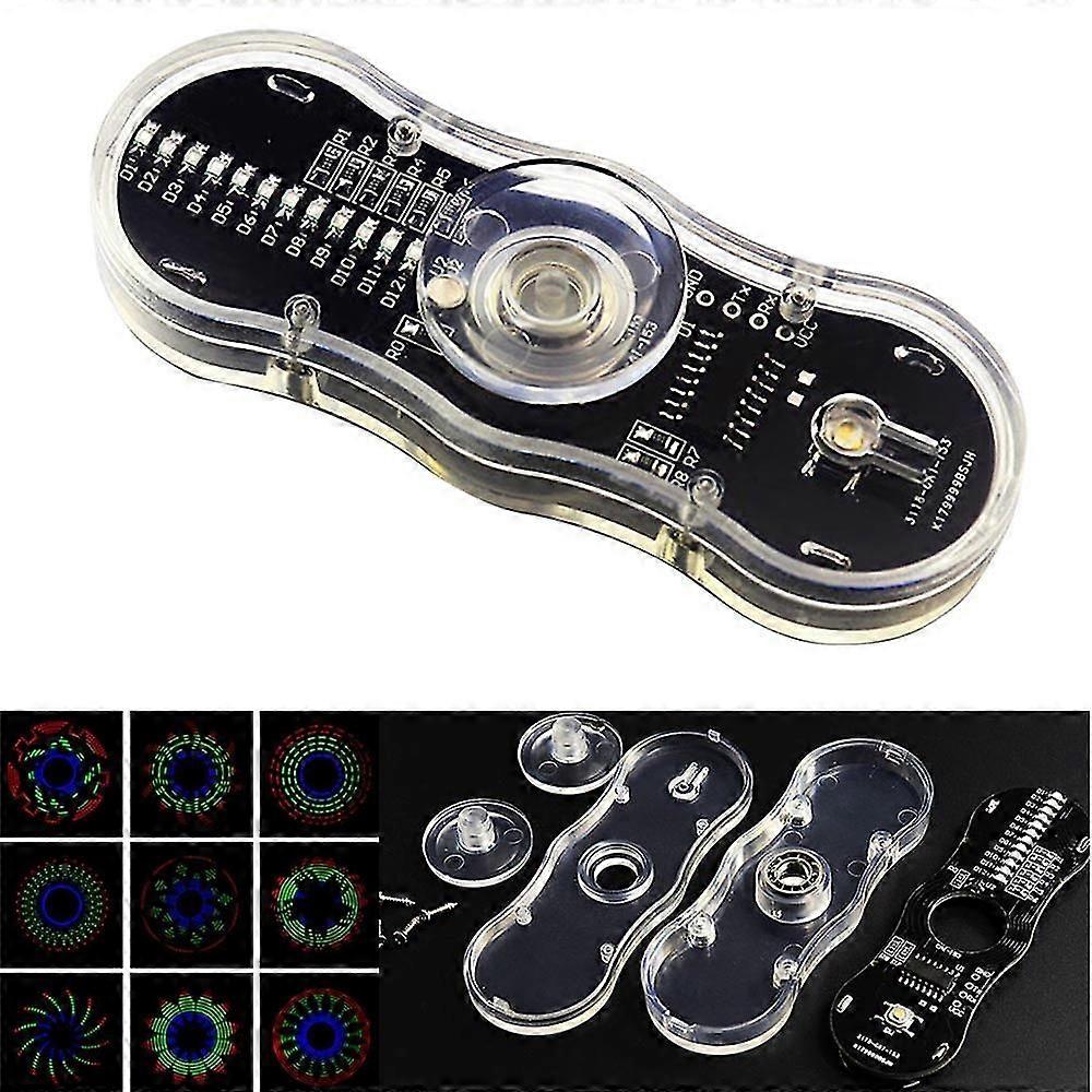 Diy Electronic Kit Smd Led Fidt Spinner Sing Project Text/pattern Display For Learning