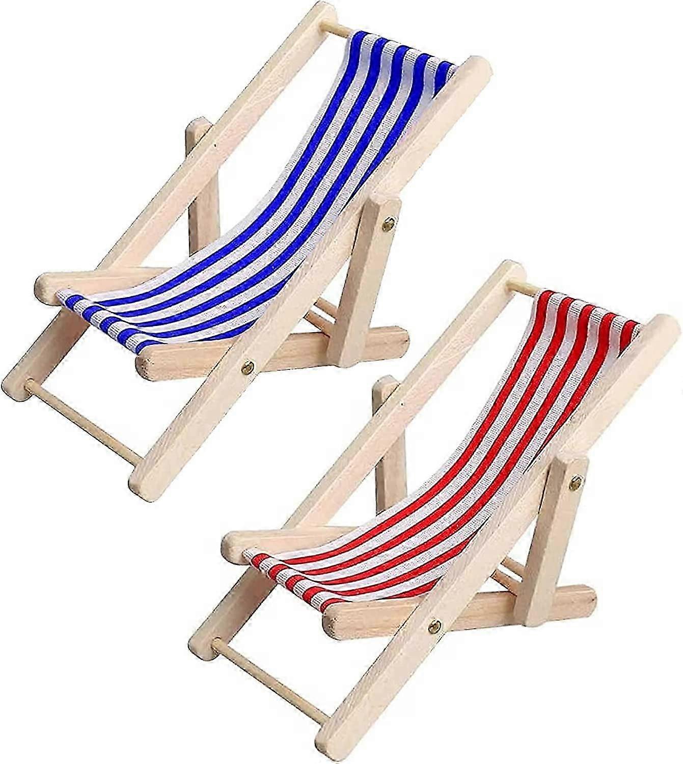 2 Stück Mini-Strandkorb, Mini-Strandkorb aus Holz