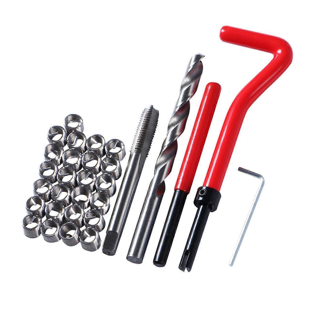 Stried Thread Repair Tool Kit 30pcs Rethreading Repair Tools Wire Insert for Car Engine