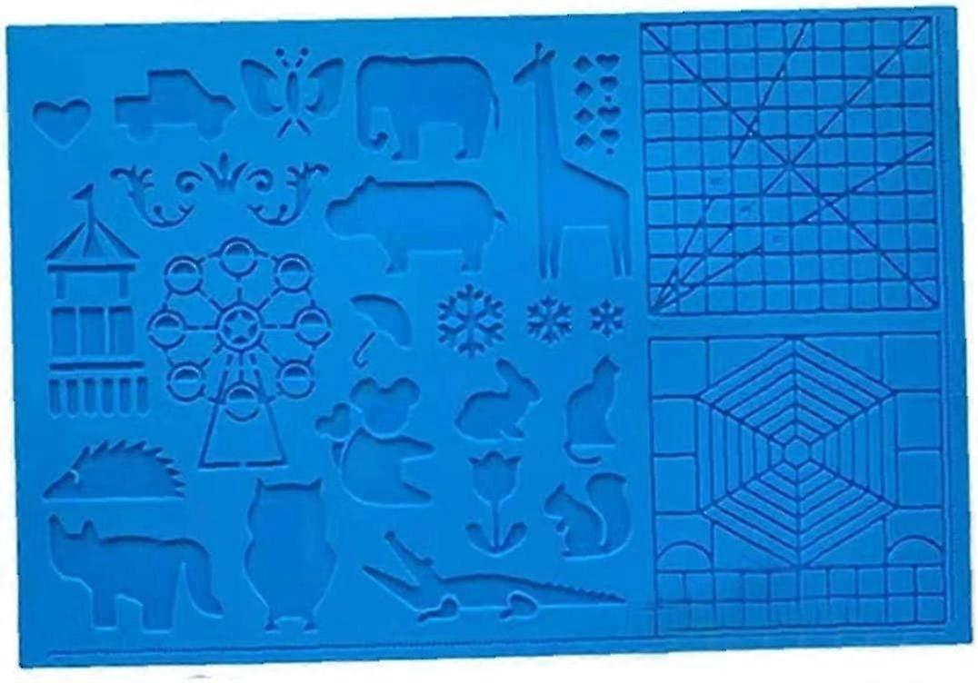 Model for 3D pen, 3D printing pen model, large mat (41.5 x 27.5 cm) with animal pattern useful for b