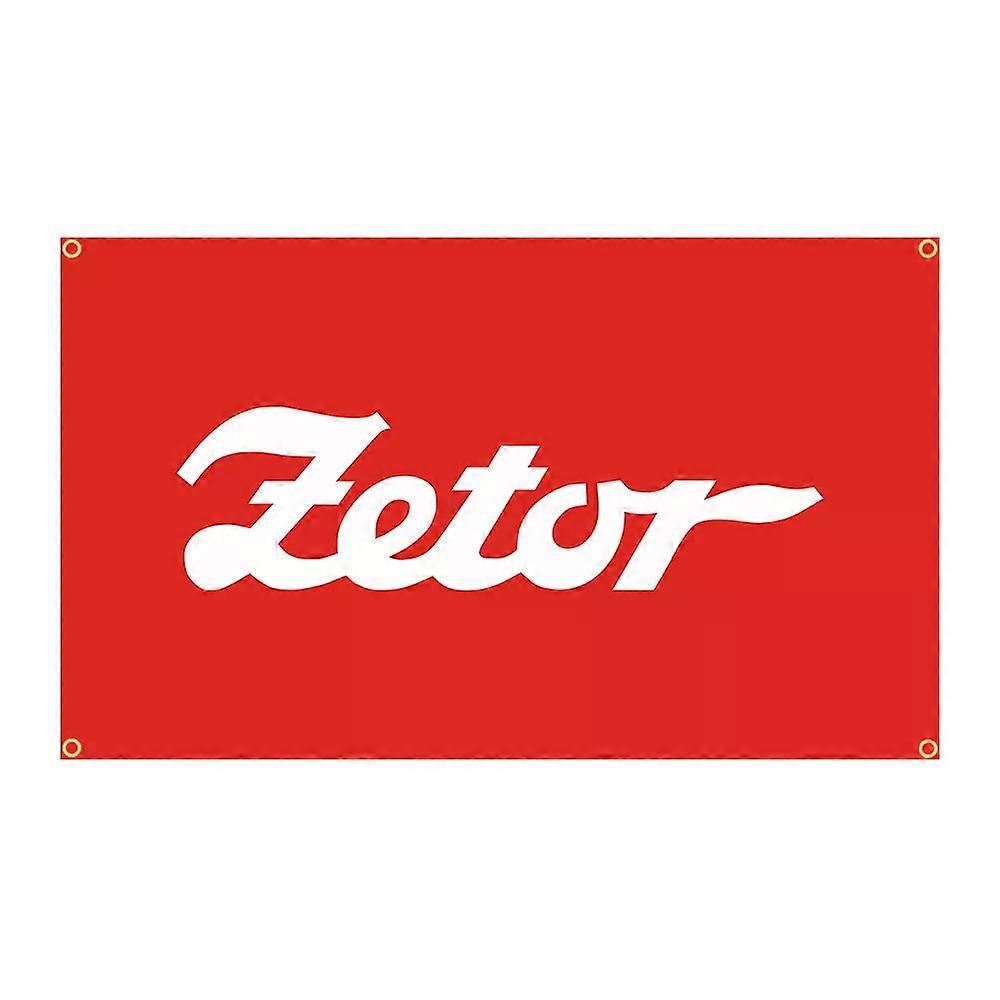 Shibingsheng 90x150cm Zetors Tractor Flag Polyester Printed Garage or Farm Decoration Banner Tapestry
