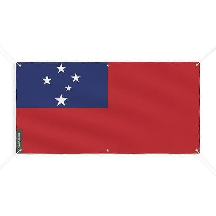Samoa Flag Banner 6 Grommets 190x380cm Polyester