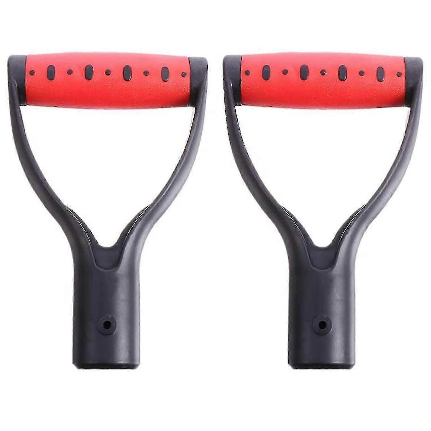 2pcs Shovel D-Grip Handle Plastic Spade Handle for Snow Shovel Digging Raking Tool Ergonomic Garden Tool Accessories with Comfortable Non-Slip Grip De