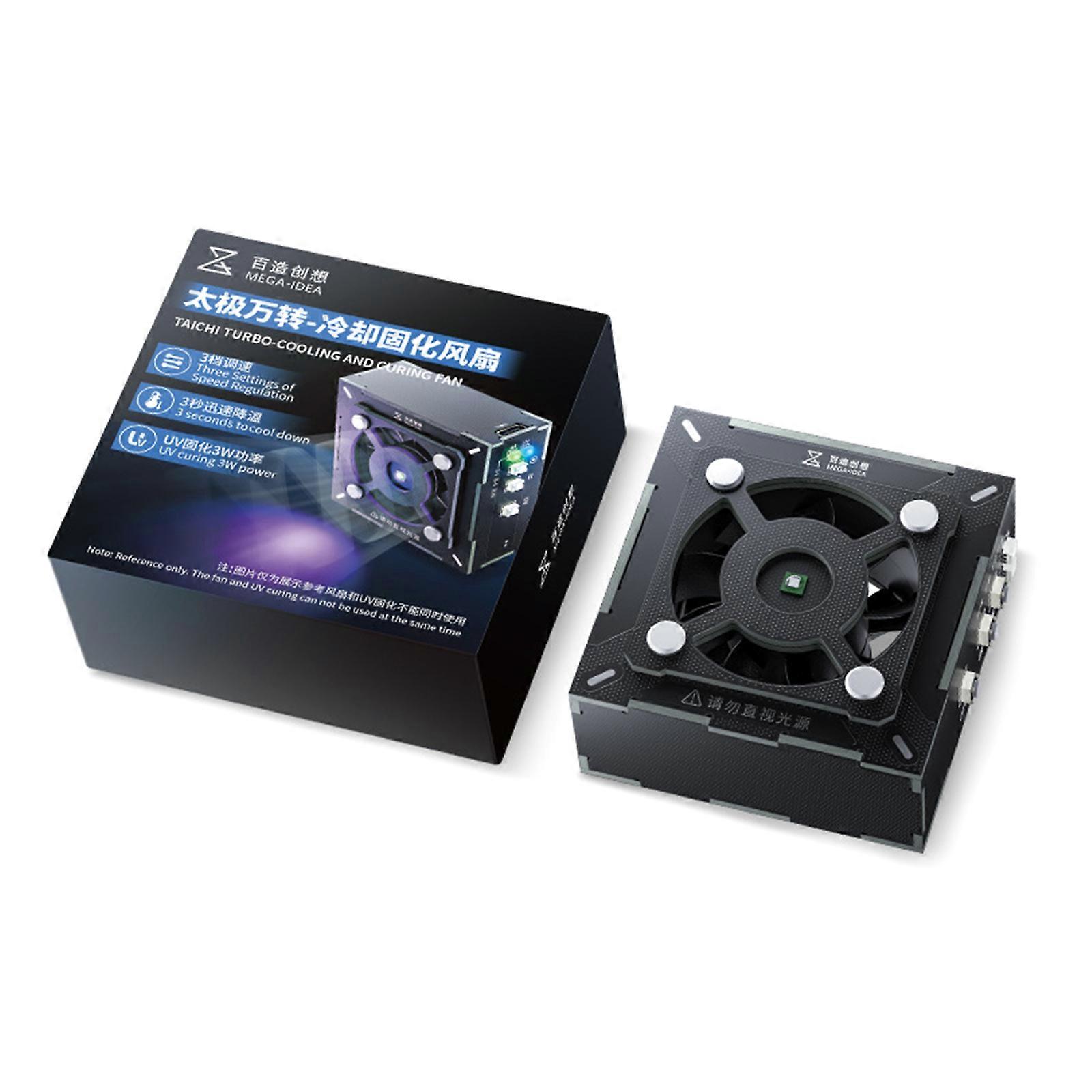 High-Efficient Small Fast Curing Cooling Fan Soldering iron Smoke Absorber Two Function Fan Type-C USB Charging Port