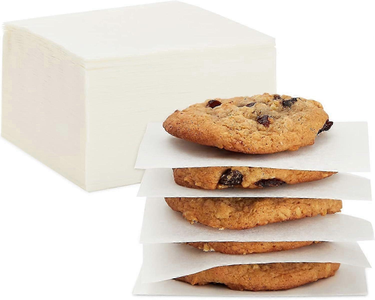 1000 Sheets Parchment Paper, 10x10cm Pre-Cut Baking Sheets for Oven, Non-Stick & Greaseproof, White Baking Paper