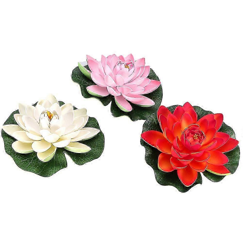 3 Pieces Simulated Floating Water Lily Decoration