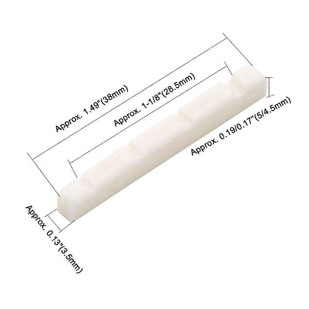 Cattle Bone White Nut 38mm Replacement for 4-string Electric Bass Guitar