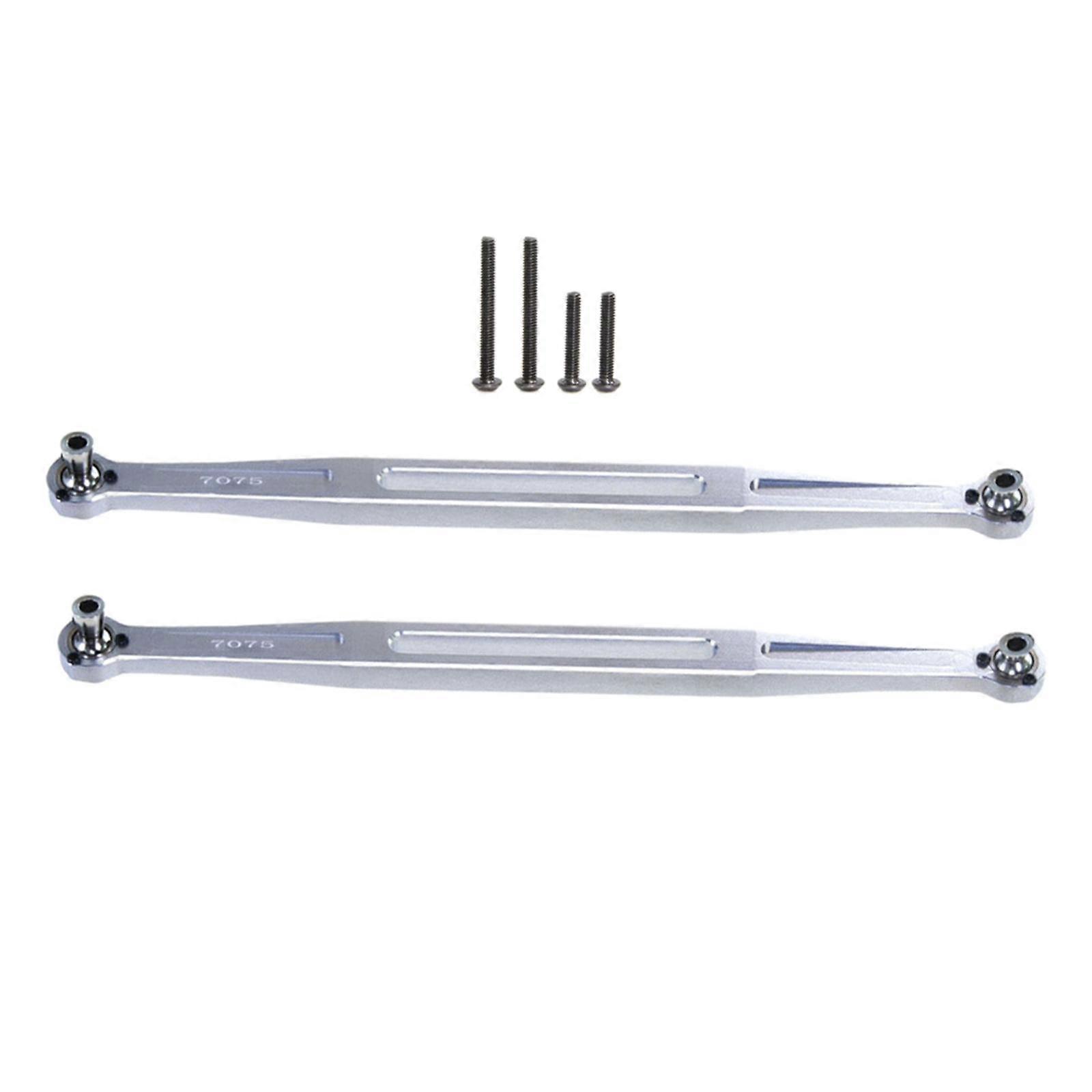 2Pcs Metal Front Steering Servo Link, RC Steering Servo Linkage Tie Rod, Front
