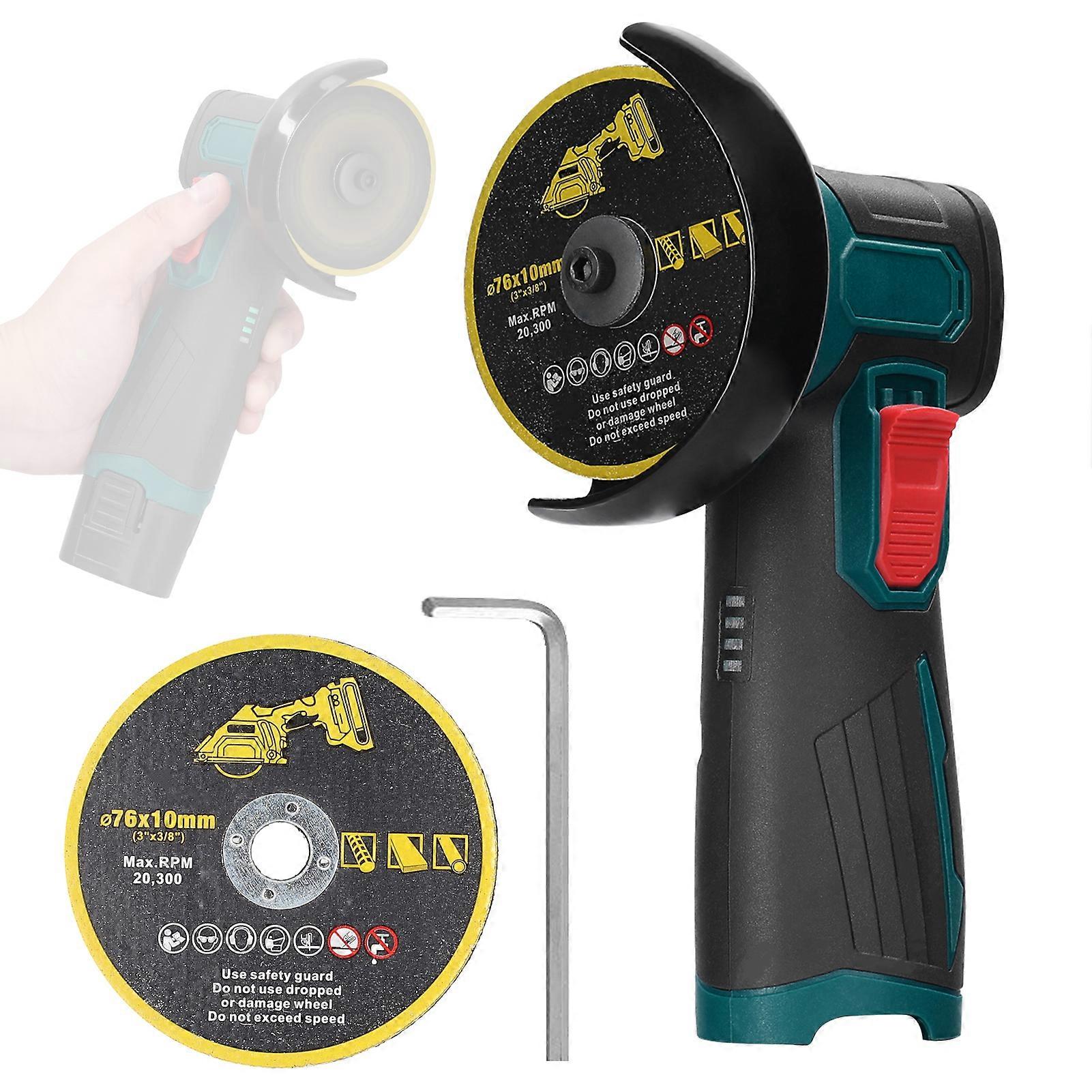 3inch Electric Grinding Tool Brushless Motor Multifunctional Angle Grinding Machine Handheld Lithium Cutter Utility Power Tool for Cutting Polishing
