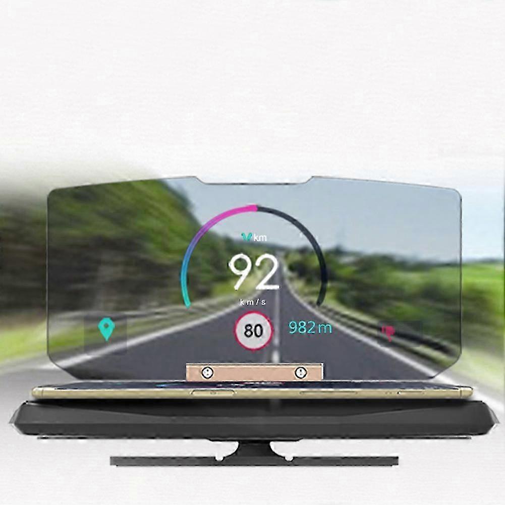 Adjustable Car Stand for Universal Projector Glass GPS HUD with Speed Warning and Phone Navigation Support