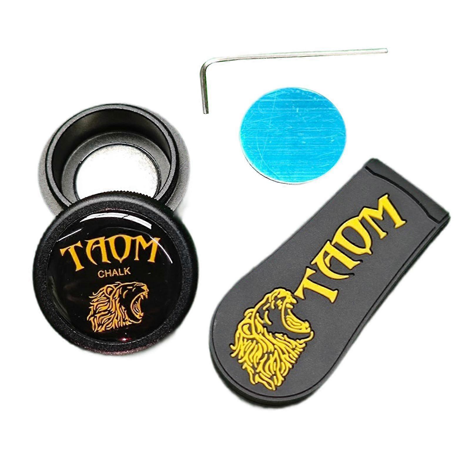 Étui compact à craie de poche pour queue de billard, noir