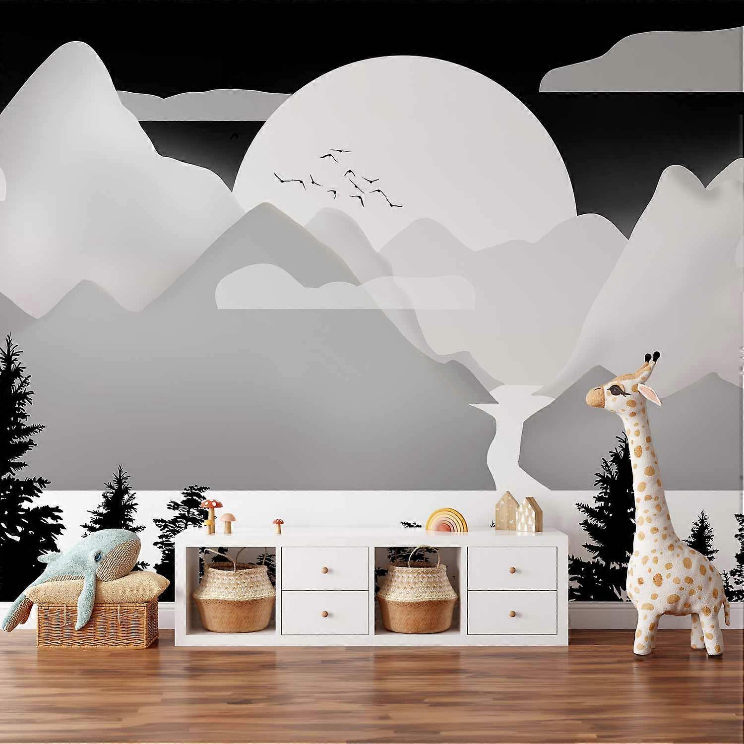 Self-adhesive wall mural - Landscape at sunset - Second option