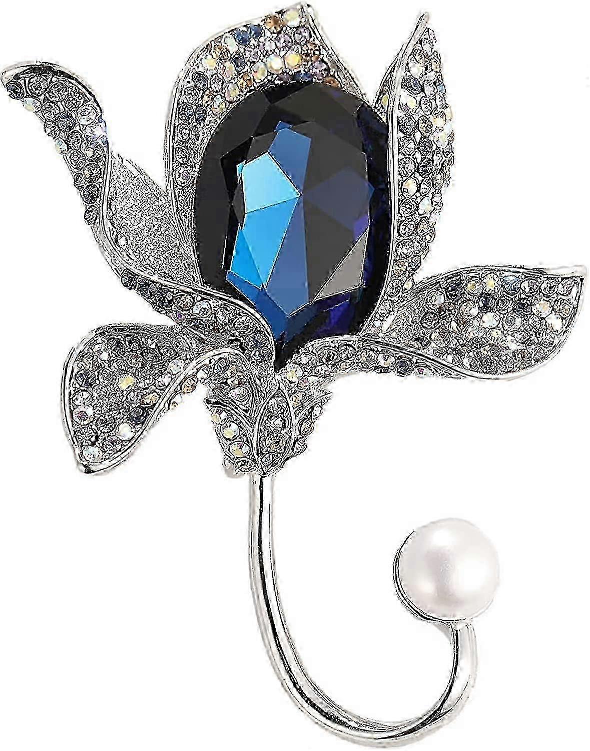 エレガントなリーフコサージュブローチとパールレディースファッション