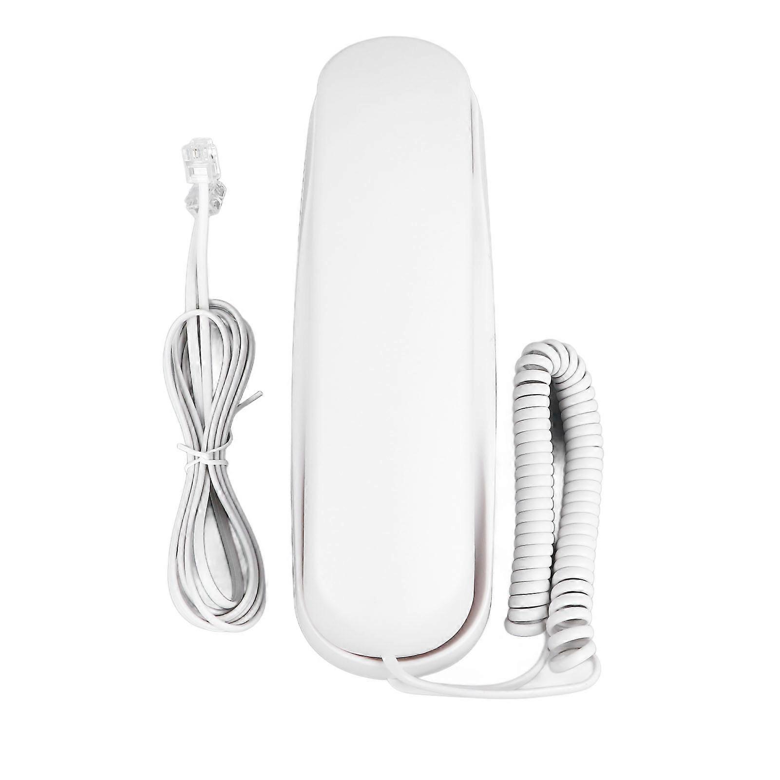 Multi-function wall-mounted telephone with clear sound, corded, for home, hotel, office, white