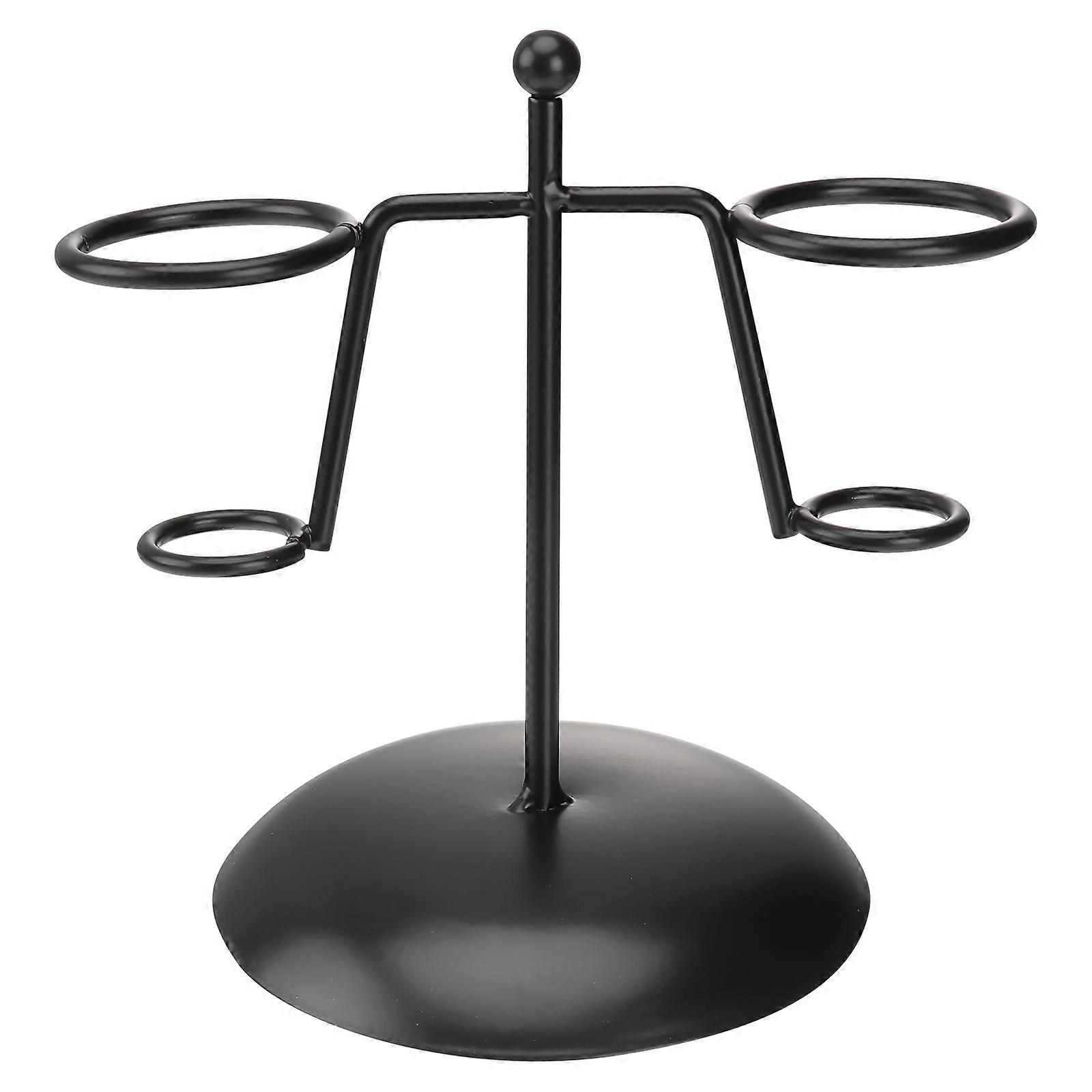 Black Iron Storage Rack for Ice Cream Cones with Stable Stand Frame and Smooth Surface Great for