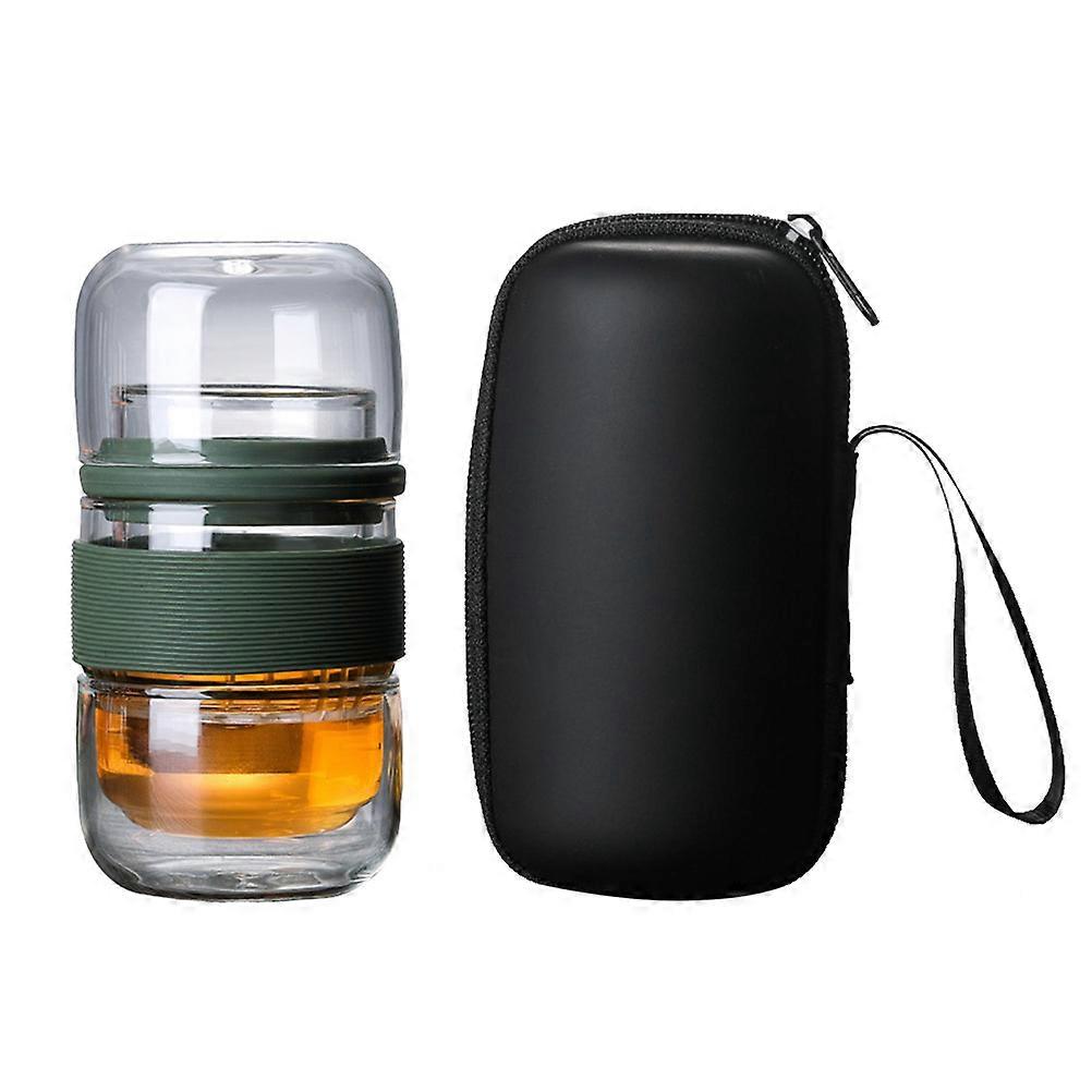 Travel Sized Tea Set, Made of Strong Borosilicate Glass with Convenient Storage