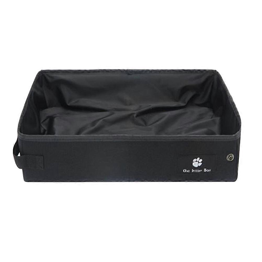 صناديق فضلات صندوق فضلات الأليفة للحيوانات الأليفة التدريب على استخدام الحمام مقاوم للماء مستطيل أسود مقاس S 1Pack