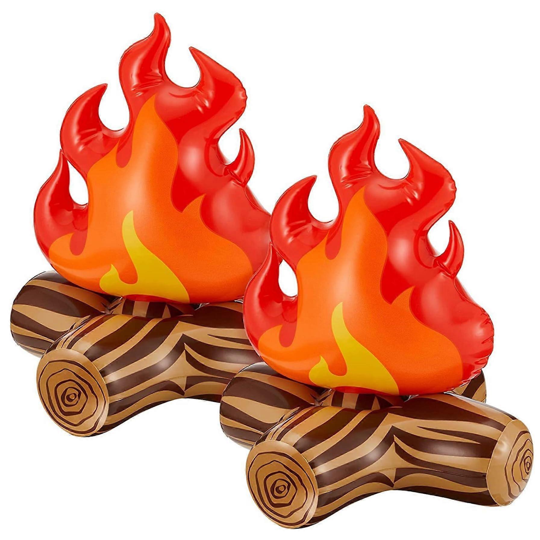 2pcs inflatable campfire, realistic PVC fake