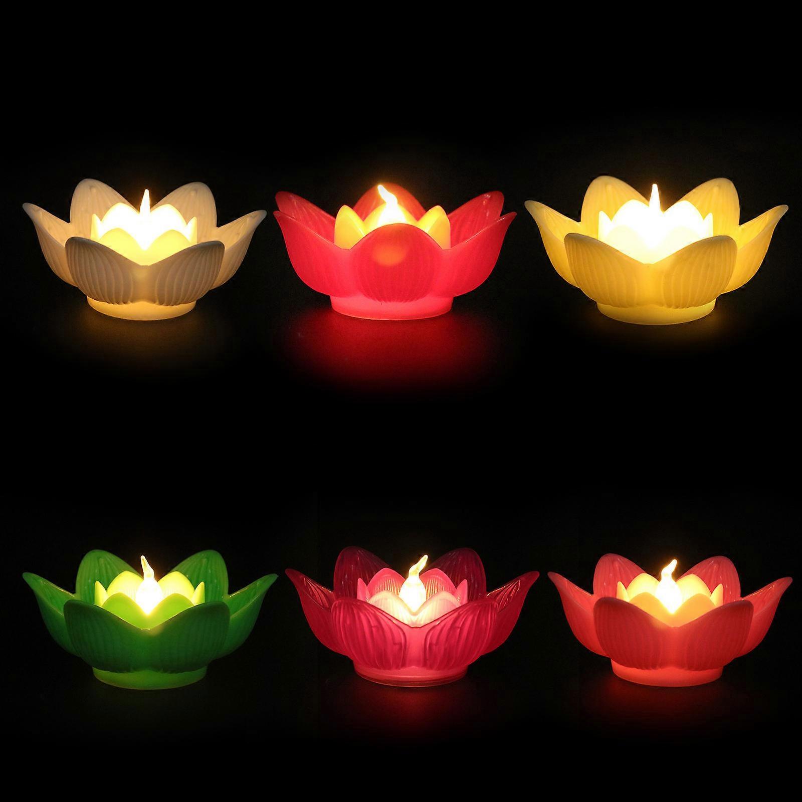 12Pcs LED Lotus Lantern Water Decorative Lights with Beautiful Design for Garden Pond